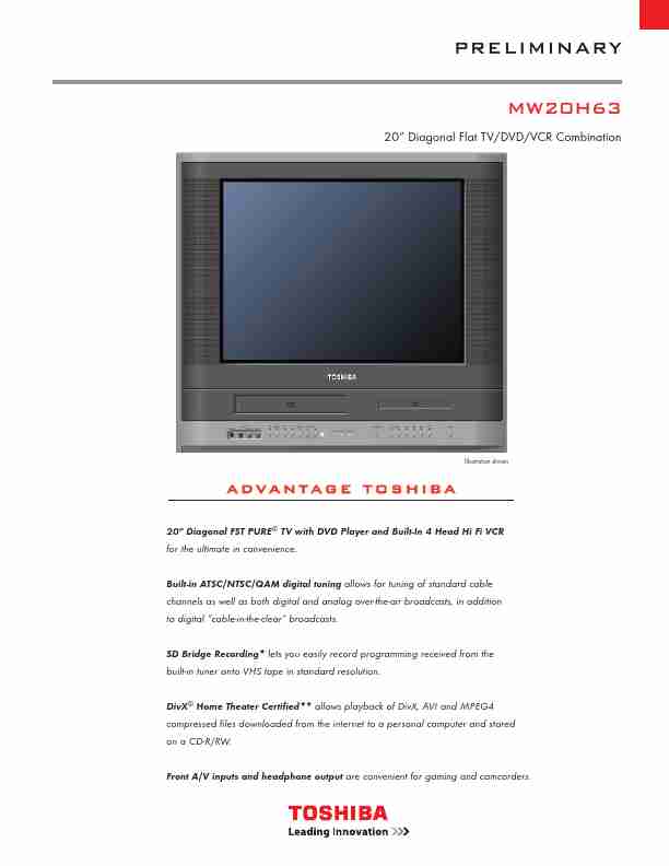 Toshiba DVD VCR Combo MW20H63-page_pdf